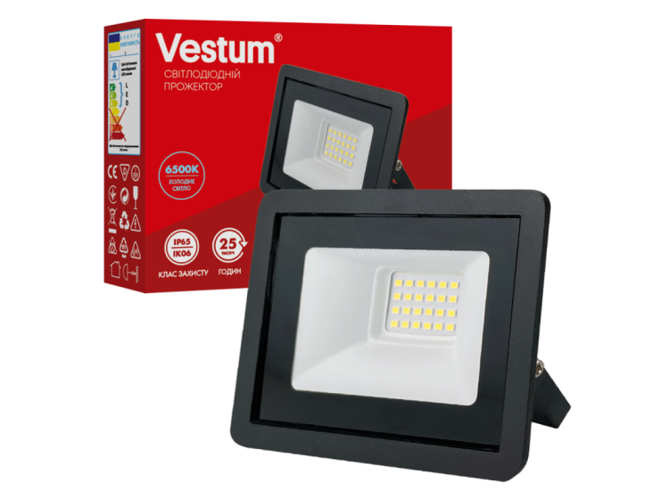 Прожектор LED Vestum 20W  6500K 180-260V IP65 \/\/ 1-VS-3014 - зображення 1