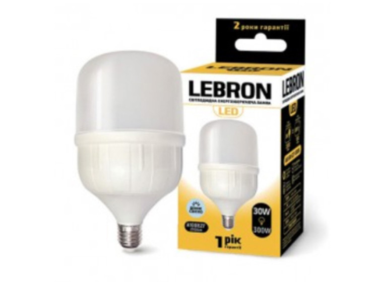 Лампа LED LEBRON L - A100 30W E27 6500K 2550Lm (11-18-17-1) - зображення 1