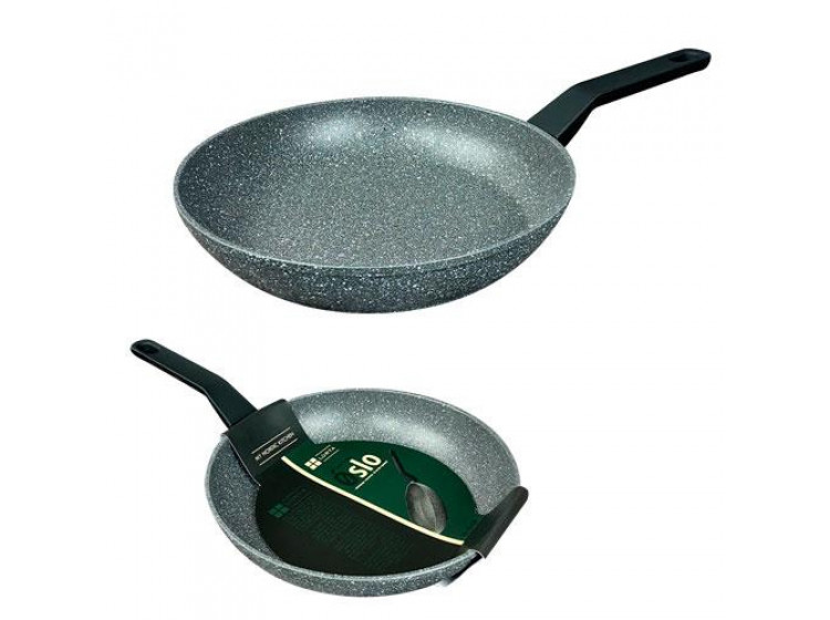 Сковорідка без кришки Oslo 28 см б\/кришки ,чорн ,литий алюміній , Lurta LR-00128 - зображення 1
