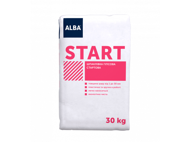 Альба - шпаклівка гіпсова стартова"START" 30 кг - зображення 1