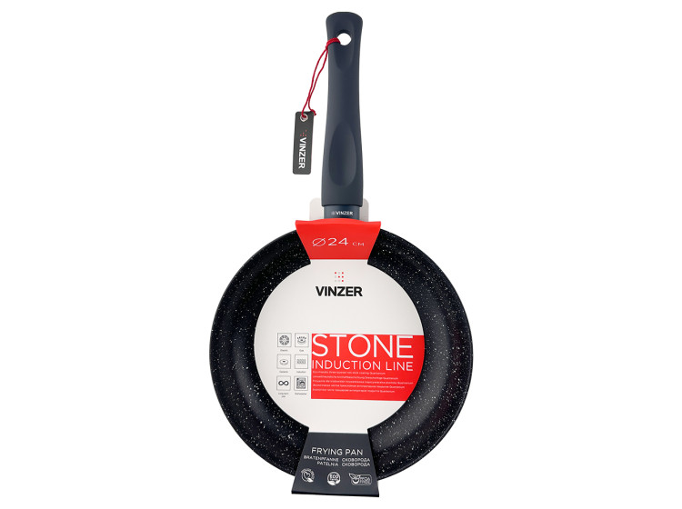 Сковорода без кришки 24 см Stone Induction Line Vinzer  50440 - зображення 5