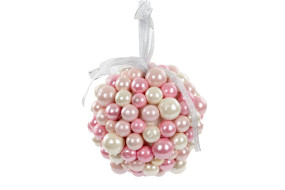 Ялинкова прикраса 15 см рожева (пластик) (Ел-Д) 822-033