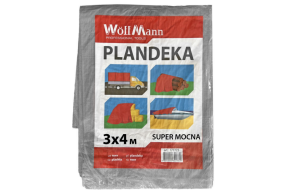 Тент будівельний 110г/м,  3х4м сірий WoffMann //999934