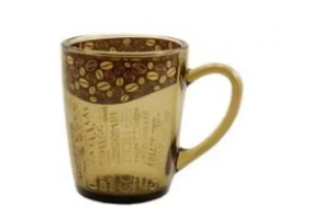 Чашка 330 мл   ДЕКОРОВАНА   "White coffe" димна (Корч)