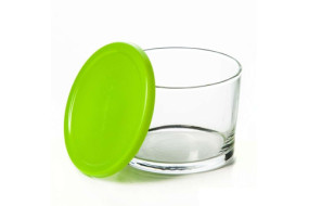 Банка з зеленою кришкою 220мл. Basic Pasabahce 42230