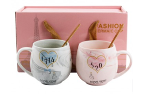 НАБІР   2-пр  чашок фарф. 350 мл,  под.уп. (Корч)  209