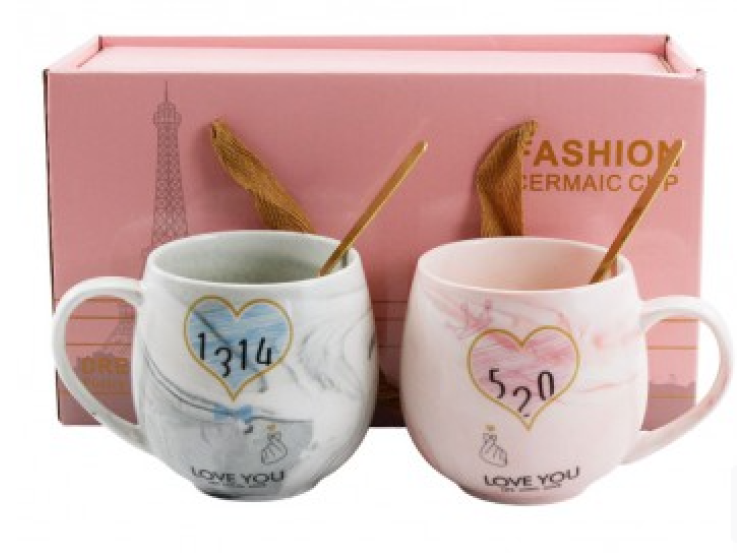 НАБІР   2-пр  чашок фарф. 350 мл,  под.уп. (Корч)  209 - зображення 1