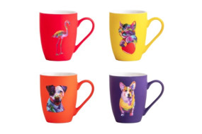 Чашка Айворі Стерео звірі Vittora,340 мл (БП)  VT-C-174340