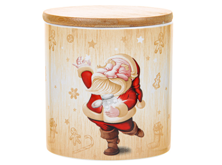 Банка для сипучих продуктів з бамб.кр. Санта 450мл 940-250 - зображення 1
