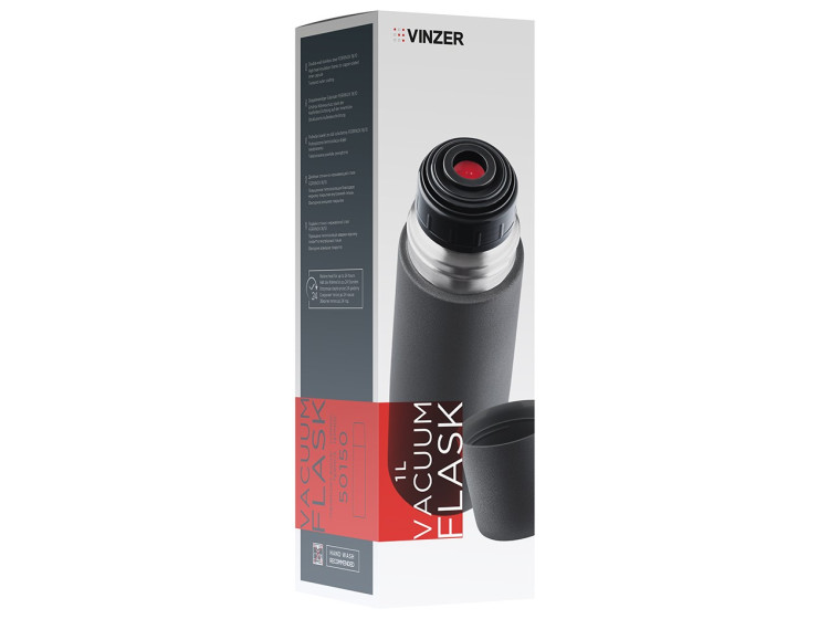 Термос 1 л Vacuum flassk VINZER 50150 - зображення 4
