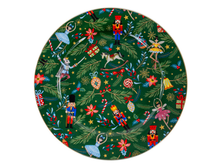 Набір тарілок "Green Christmas" 6 шт 27 см  (Ел-Д)\t\t\t\t\t\t\t\t\t\t\t 922-070 - зображення 3
