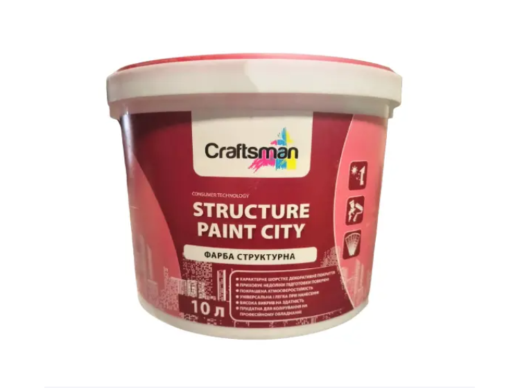 Фарба STRUCTURE PAINT CITY структурна (S1002G) 10 л - зображення 1