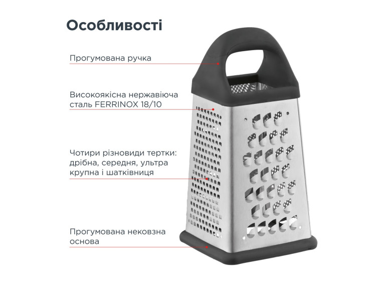 Терка 4 в 1 Vinzer 50324\/89324 - зображення 4