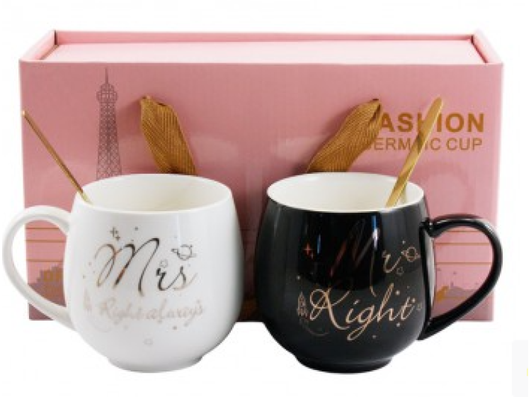 НАБІР   2-пр  чашок фарф. 350 мл,  под.уп. (Корч)  211GB - зображення 1