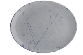 Блюдо овальне 28x22 см серія "Isabelle" декор "Stone Blue" (СК) ISC3028-K0008
