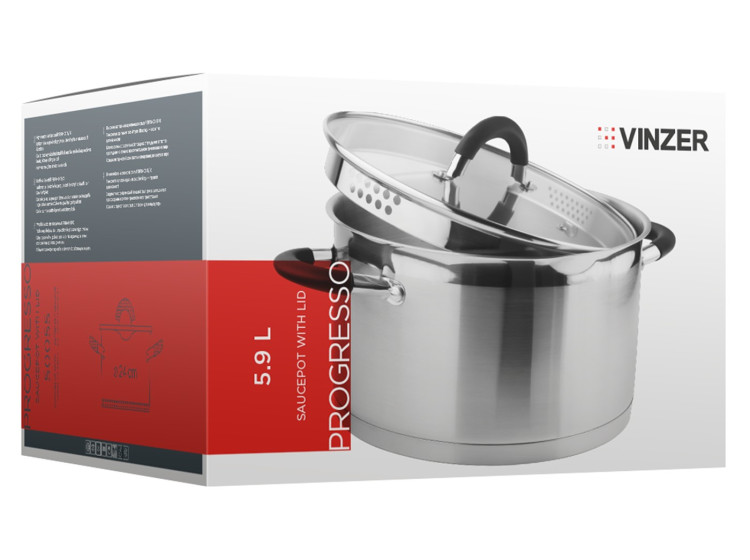 Каструля з носиком Progresso Series 24*13,5см Vinzer 50055\/89055 - зображення 3