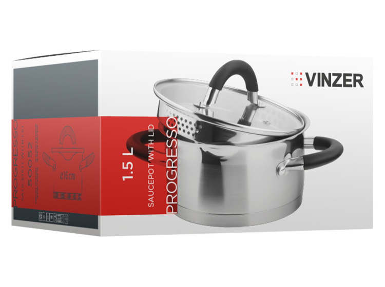 Каструля з носиком Progresso Series 16*8см Vinzer 50052\/89052 - зображення 3