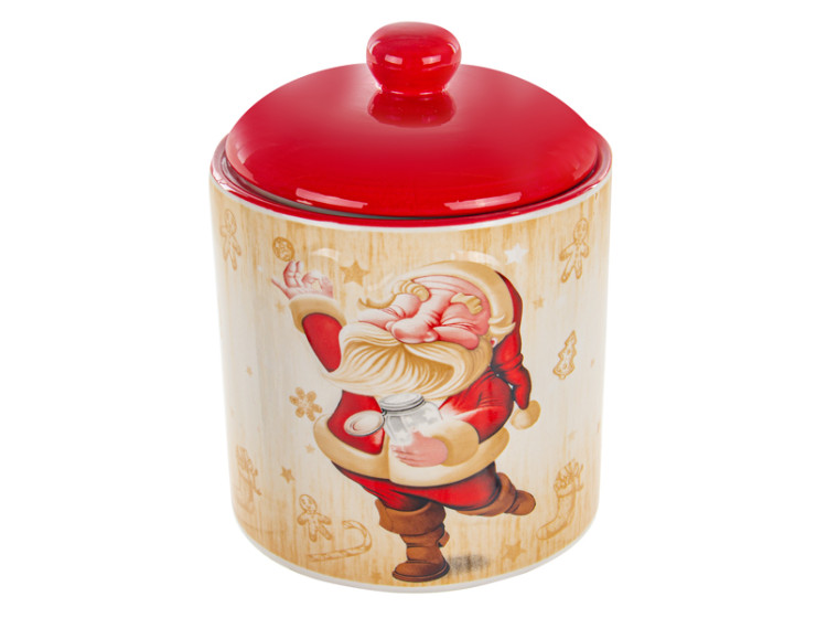 Банка для сипучих продуктів з бамб.кр. Санта 1100мл 940-267 - зображення 1