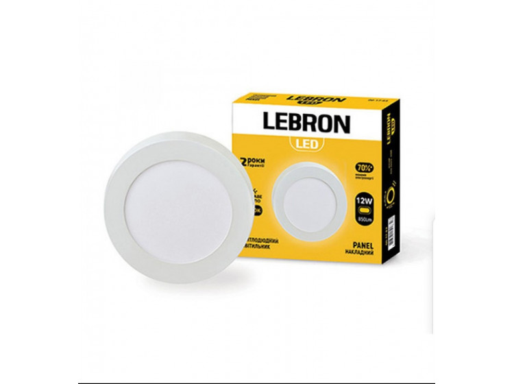 Світильник Lebron LED Накладний Круглий L-PRS-1241 12W 4100K 850lm 160х36 (12-10-67) - зображення 1
