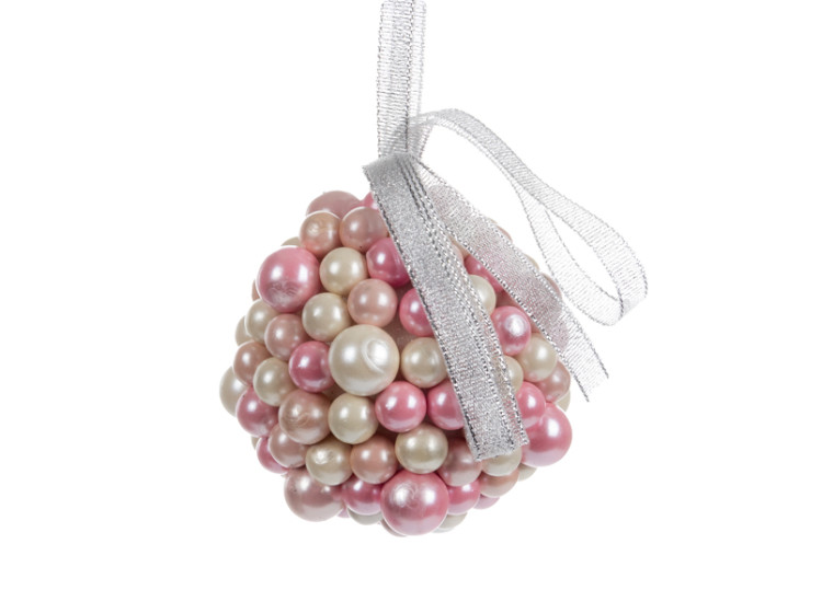 Ялинкова прикраса 9 см рожева (пластик) (Ел-Д)822-034 - зображення 1