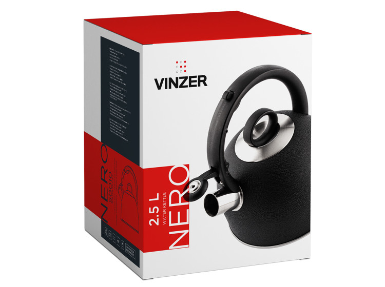Чайник  Nero 2.5 л \/ STAINLESS STEEL WHISTLING KETTLES  50010 - зображення 4