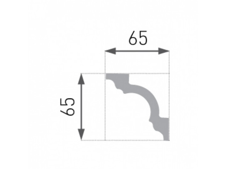 Карниз декор. Е-25 LUX (2м) 65*65 - зображення 2