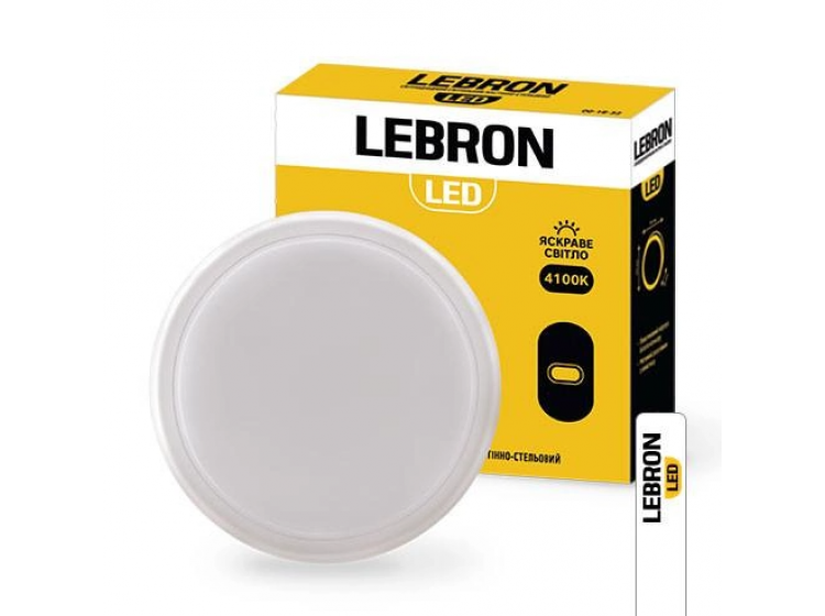 Світильник LEBRON LED L-WLR-S КРУГ 12Вт,4100К 960лм IЧ. д.руху 15-36-46 - зображення 1