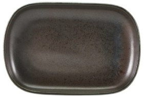 Блюдо прям. 24x16. 5 см, Terra Porcelain Black GenWare RP-PBK24