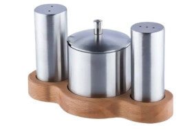 VARAN Набір для солі та перц. дерев. підст. 18/10  VABT-2003