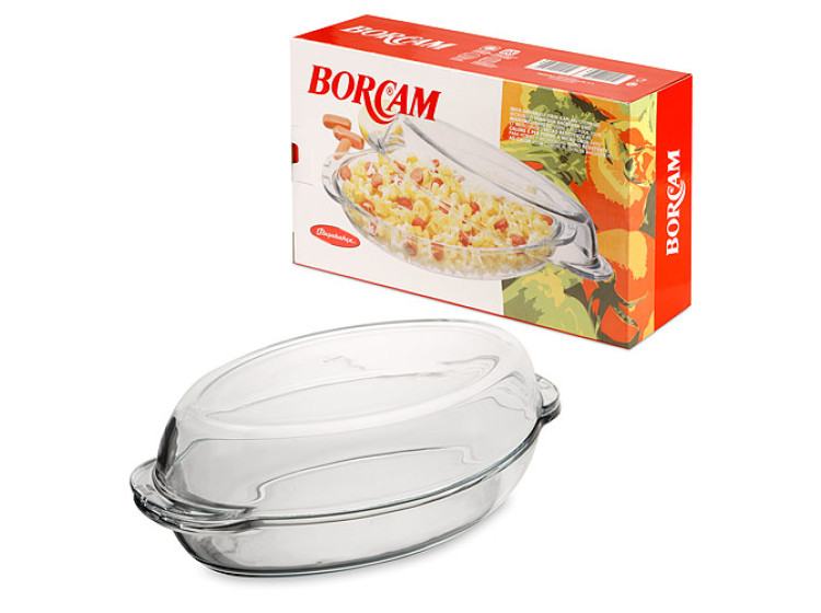 Боркам каструля з кришкою овальна 1,7л Pasabahce 59032 - зображення 1