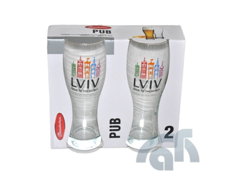Набір бокалів д\/пива 0,33л 2шт. (Укр) - зображення 1