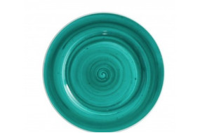 Тарілка кругла 10" (25,5см) turquoise з бортом 24(4)шт) F0087-10-A-1  (Ал)