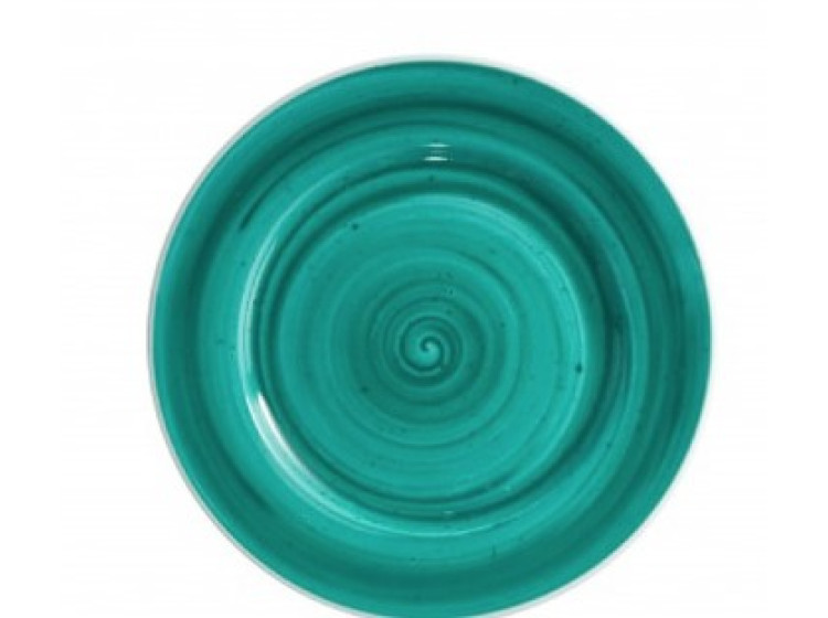 Тарілка кругла 10" (25,5см) turquoise з бортом 24(4)шт) F0087-10-A-1  (Ал) - зображення 1