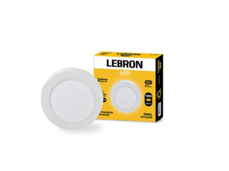 Світильник Lebron LED Накладний Круглий L-PRS-1841 18W 4100K 1260lm 220х36 (12-10-73) - зображення 1