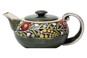 8023чйк Чайник Укр. стиль 0,9л корич.(Ман)