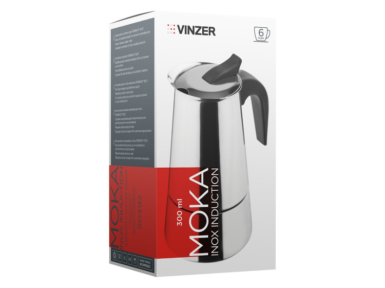 Кавоварка гейзерна Vinzer 50392\/89392 - зображення 3