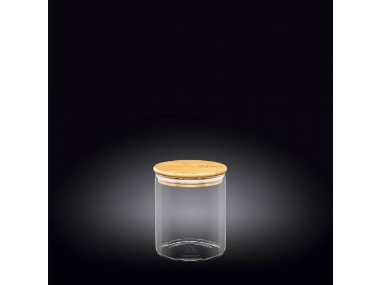 Ємність скляна для зберігання з бамбуковою кришкою 1100мл Wilmax  WL-888505 - зображення 1
