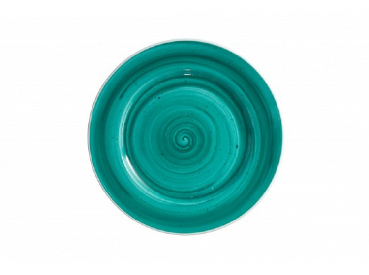 Тарілка кругла 11" (28см) turquoise з бортом (Ал)F0087-11-C-1 - зображення 1