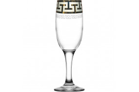 Бістро фужер для шампанського 190мл 6шт Грецький візерунок (Г-Х) Ge03-419