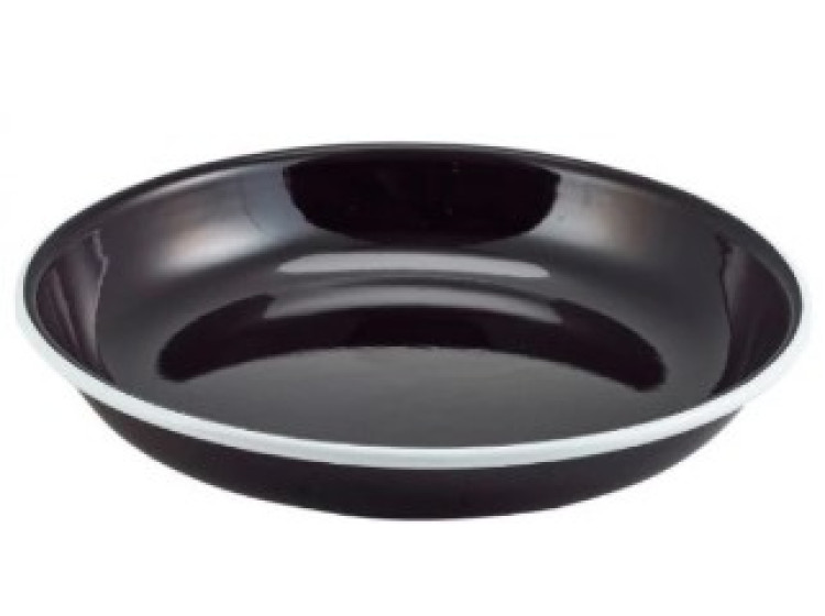 Тарілка глиб, 20х3 см, чорн, GenWare 45620BK - зображення 1
