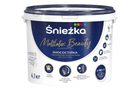 Фарба латексна біла матова Sniezka MAТТLATEX BEAUTY 3л/4,1кг (Україна) (MOD)