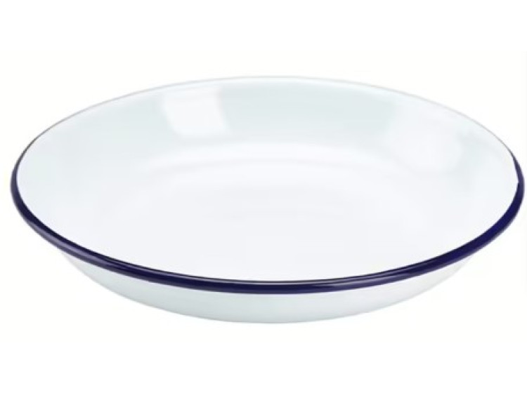 Тарілка 24 см біл.з син. обод. GenWare 45024 - зображення 1