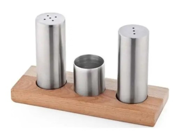 Набір для солі та перц. дерев. підст. та зубоч. 18\/10  VAT-2005 VARAN - зображення 1