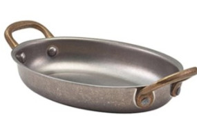 Тарілка овал. 16.5 x 12.5 см 350 мл Vintage Steel, GenWare SSD16V
