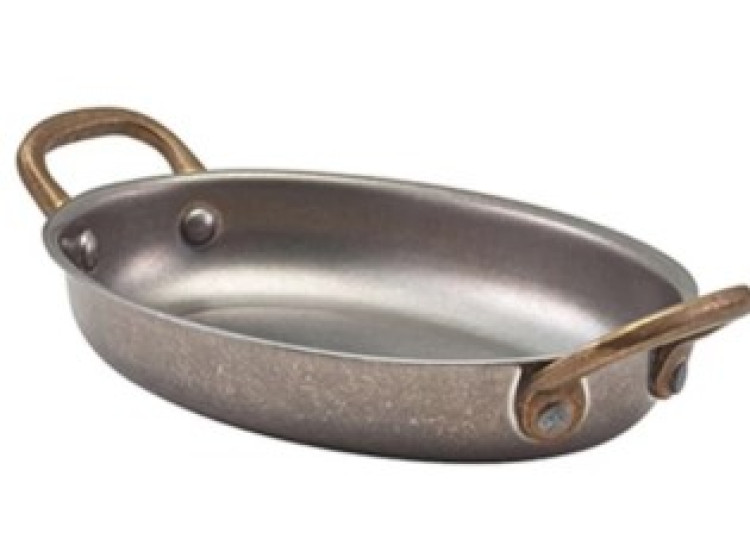Тарілка овал. 16.5 x 12.5 см 350 мл Vintage Steel, GenWare SSD16V - зображення 1