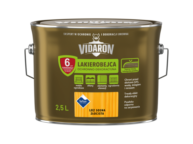 VIDARON Лакобейц захист деревини L01 2,5л безбарвний УЦІНКА - зображення 1