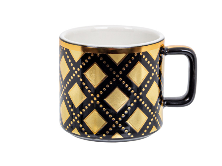 Кавовий набір 12 пр. 120 мл чорний із золотом  (Ел-Д)\t\t\t\t\t\t\t\t\t\t\t\t\t\t 926-018 - зображення 4