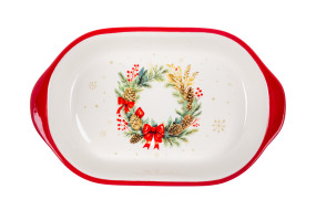 Блюдо для запікання  Різдвяний Вінок 29*18*4,5см 858-0169