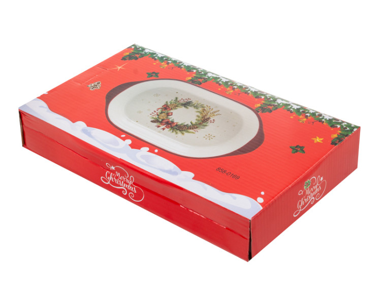 Блюдо для запікання  Різдвяний Вінок 29*18*4,5см 858-0169 - зображення 2