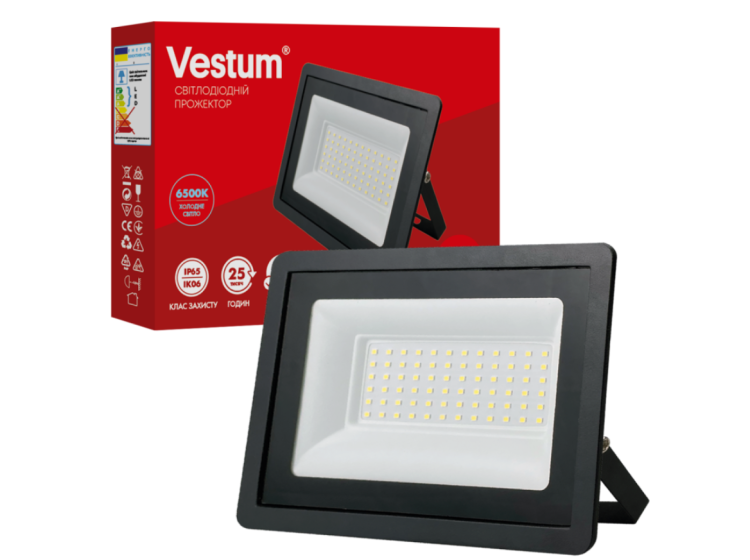 Прожектор LED Vestum 50W 4 000Лм 6500K 185-265V IP65 \/\/ 1-VS-3016 - зображення 1